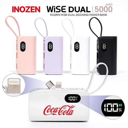 와이즈 듀얼 단자 보호 수납형 도킹 일체형 보조배터리 5000mAh